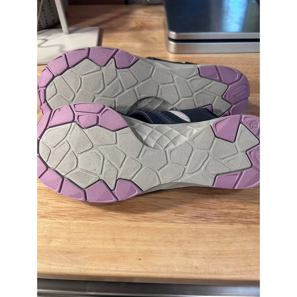 Dr. Scholl's Archie Sport Sandal Womens 7.5 Navy Purple Memory Foam Walking Shoe